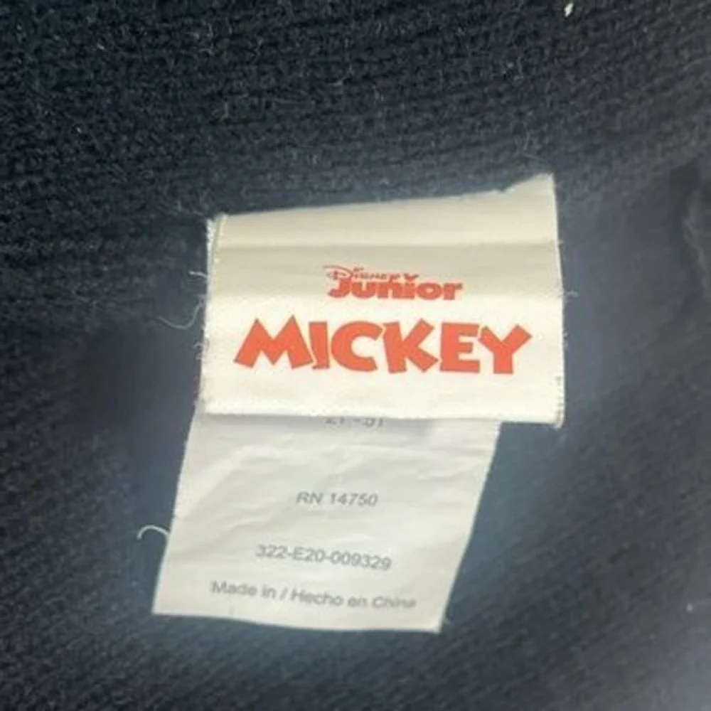 Disney Mickey Embroidered Pom Pom Beanie Hat Graphic Mouse Ears Youth 2T-5T